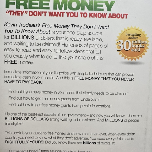 Free Money ""They"" Don't Want You to Know About Kevin Trudeau #1 NY Times - Picture 9 of 16